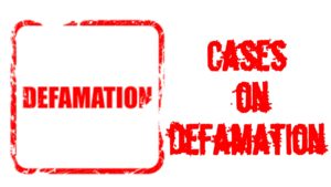 Instances where defamation will not be applicable