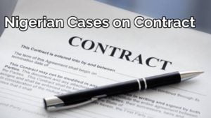 Nigerian cases on frustration of contract