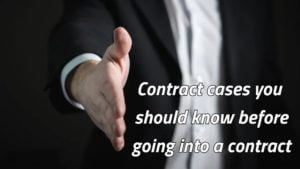 Resent cases on contract law