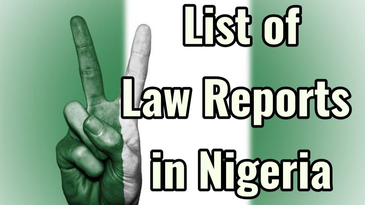 List of law reports in Nigeria