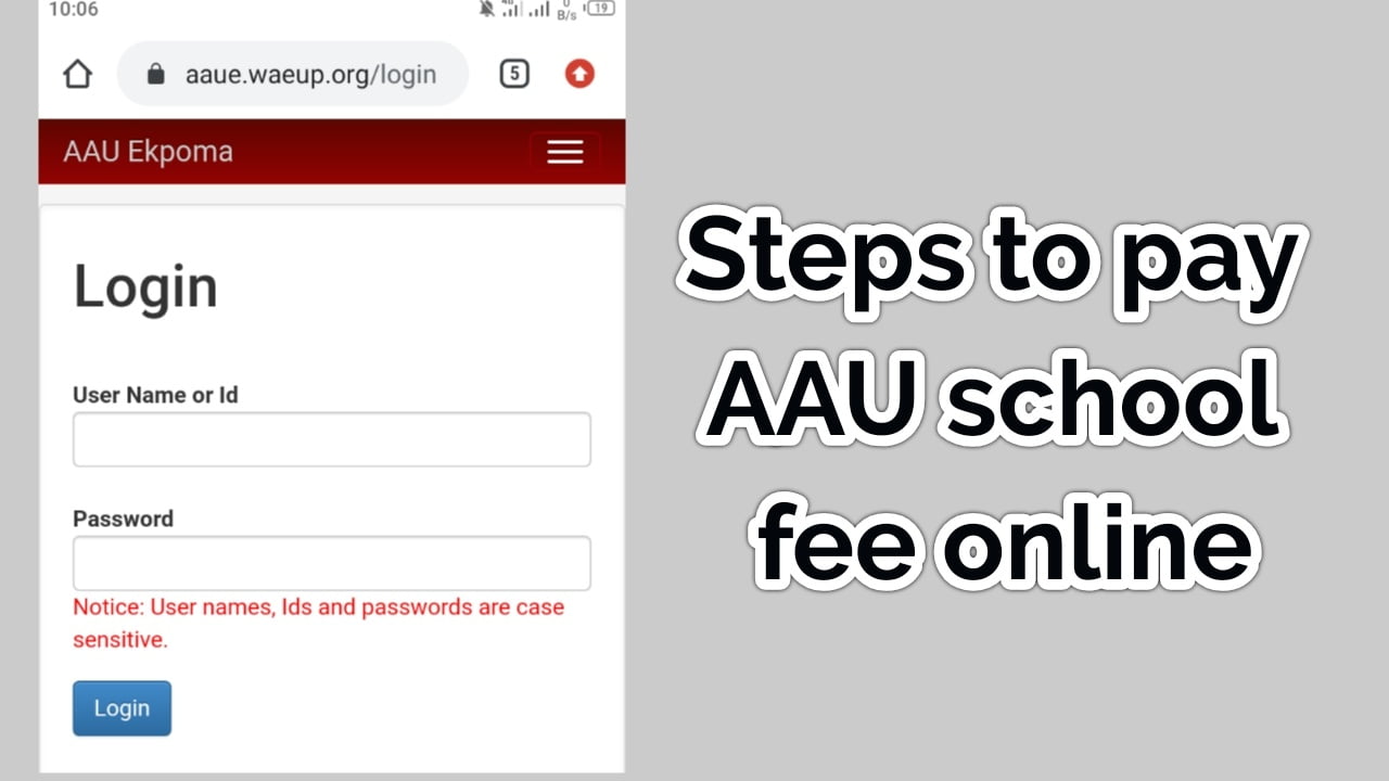 How to pay AAU school fee for 2019, 2020, 2021 academic session