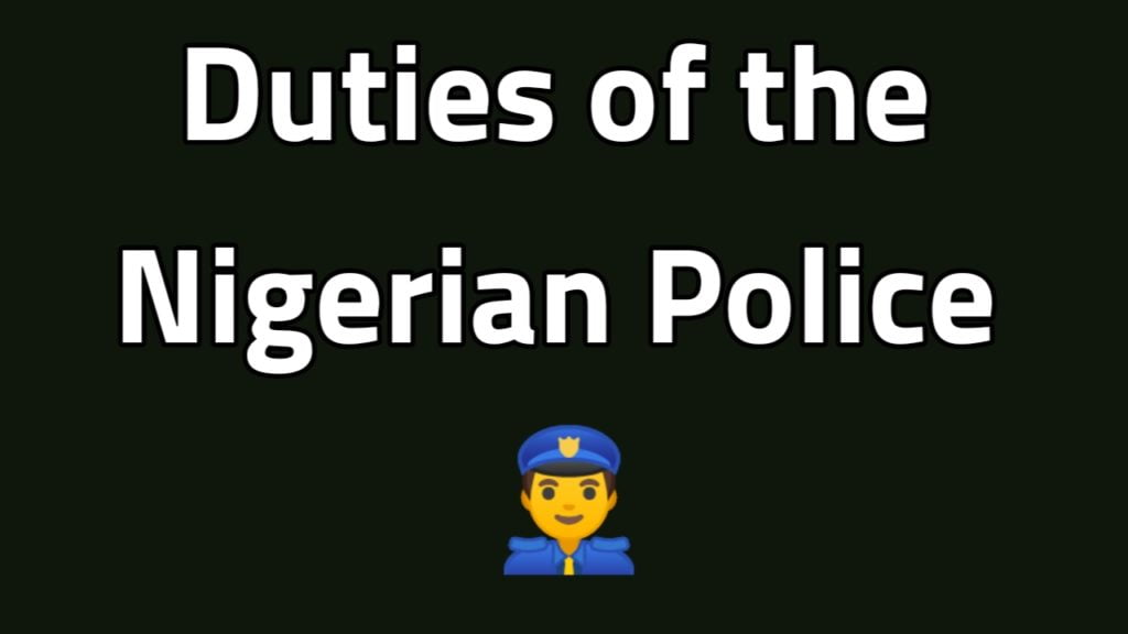 Functions And Duties Of The Nigerian Police Force - Bscholarly