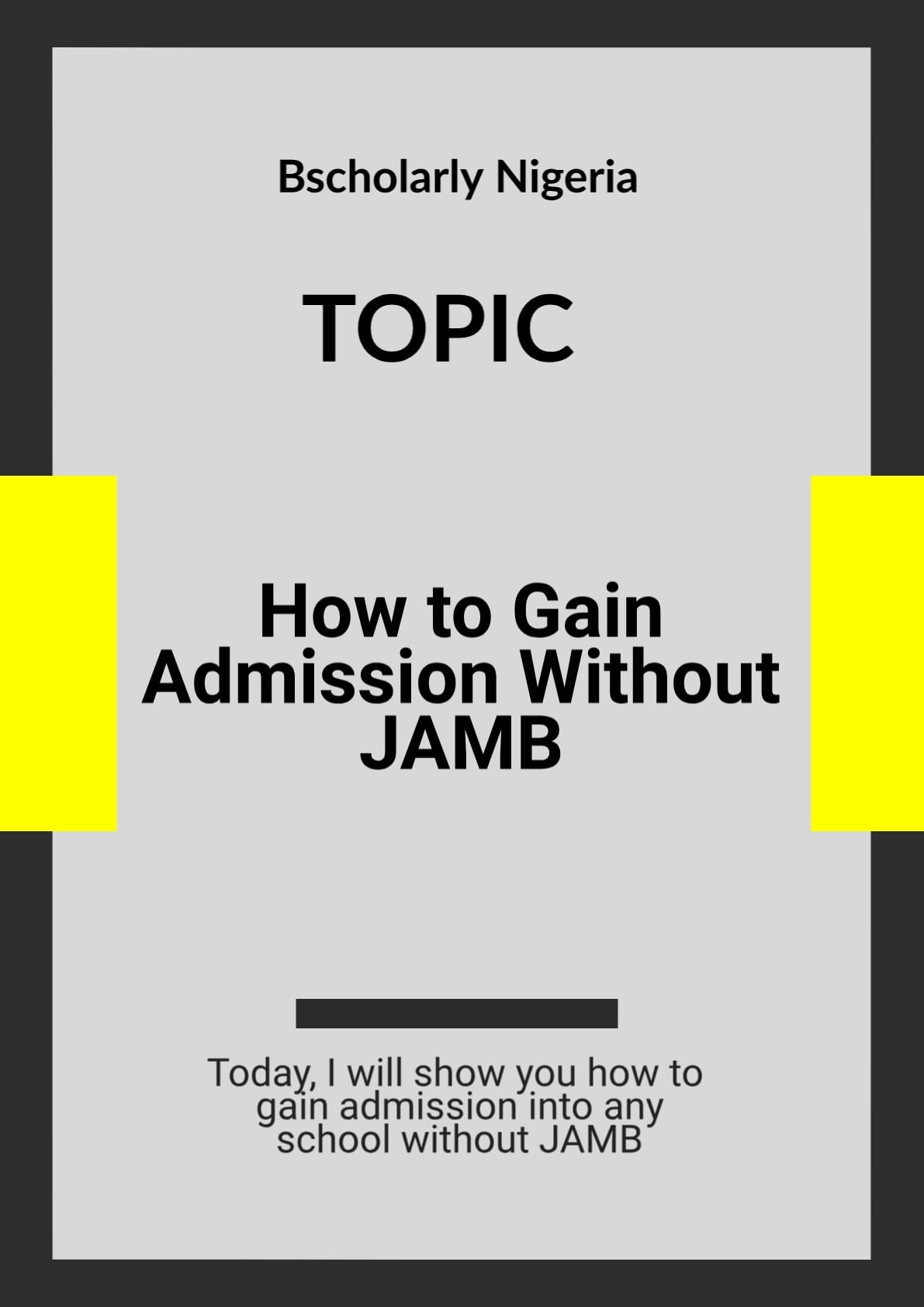 How to gain admission without Jamb into university, polytechnic or college of education. Can I gain admission without JAMB? See answer and how here.