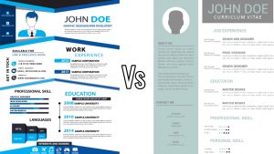 Differences between CV and resume