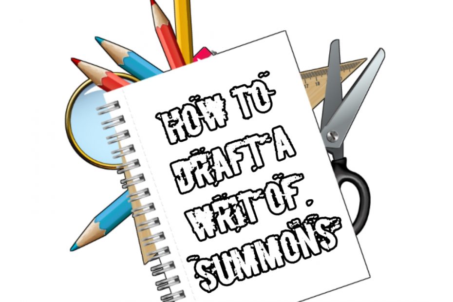 how to draft a writ of summons