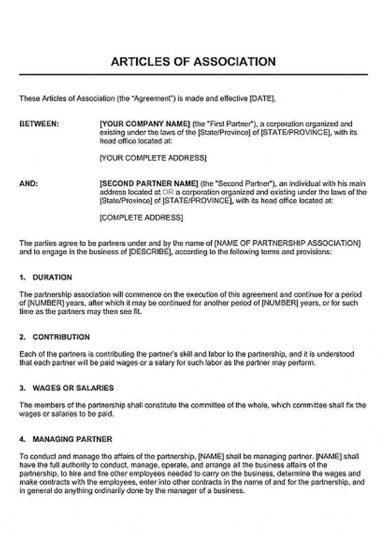 Differences Between Memorandum Of Association And Article Of Association